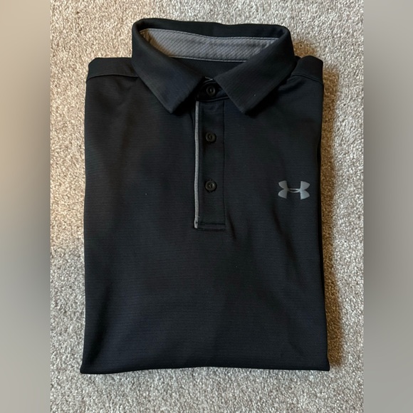 Under Armour Mens Shirt M Black Mesh Polo
HeatGear Loose Stretch Athletic - Picture 1 of 4
